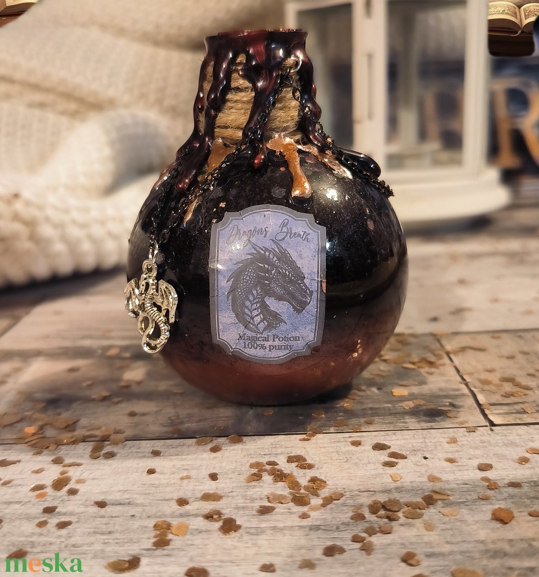 Dragons Breath Sárkánylehellet - bájital - otthon & életmód - dekoráció - asztal és polc dekoráció - díszüveg - Meska.hu