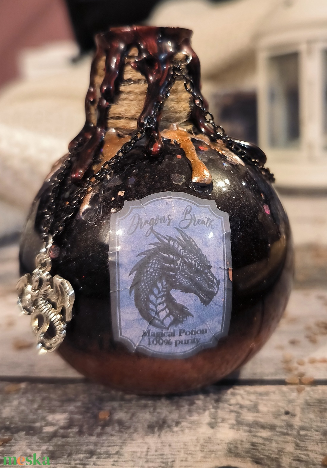 Dragons Breath Sárkánylehellet - bájital - otthon & életmód - dekoráció - asztal és polc dekoráció - díszüveg - Meska.hu