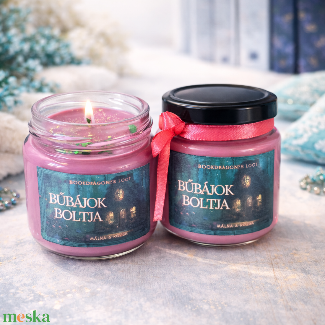 Bűbájok boltja - szójaviasz könyves gyertya - otthon & életmód - gyertya, illat, aroma - gyertya - Meska.hu