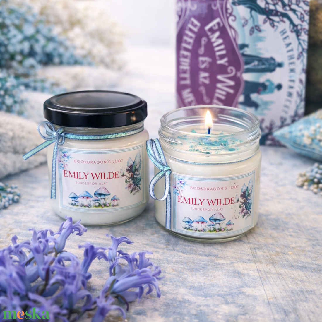 Emily Wilde - szójaviasz könyves gyertya - otthon & életmód - gyertya, illat, aroma - gyertya - Meska.hu