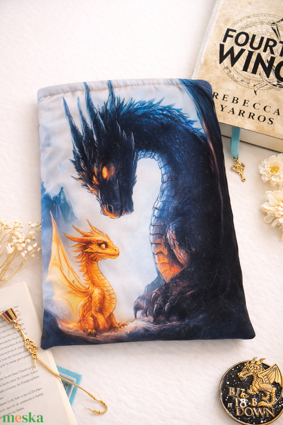 Fourth Wing Tairn és Andarna könyvtasak - Nagyméretű - könyv & zene - könyvtok - Meska.hu