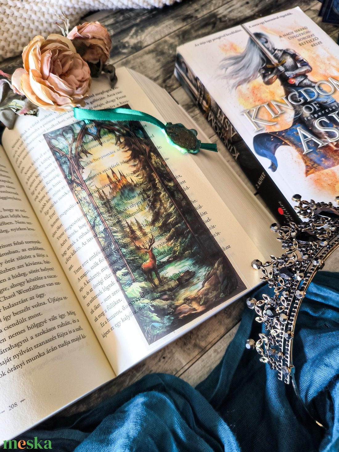 Terrasen öröksége - Throne of Glass ólomüveg könyvjelző - könyv & zene - könyvjelző - Meska.hu