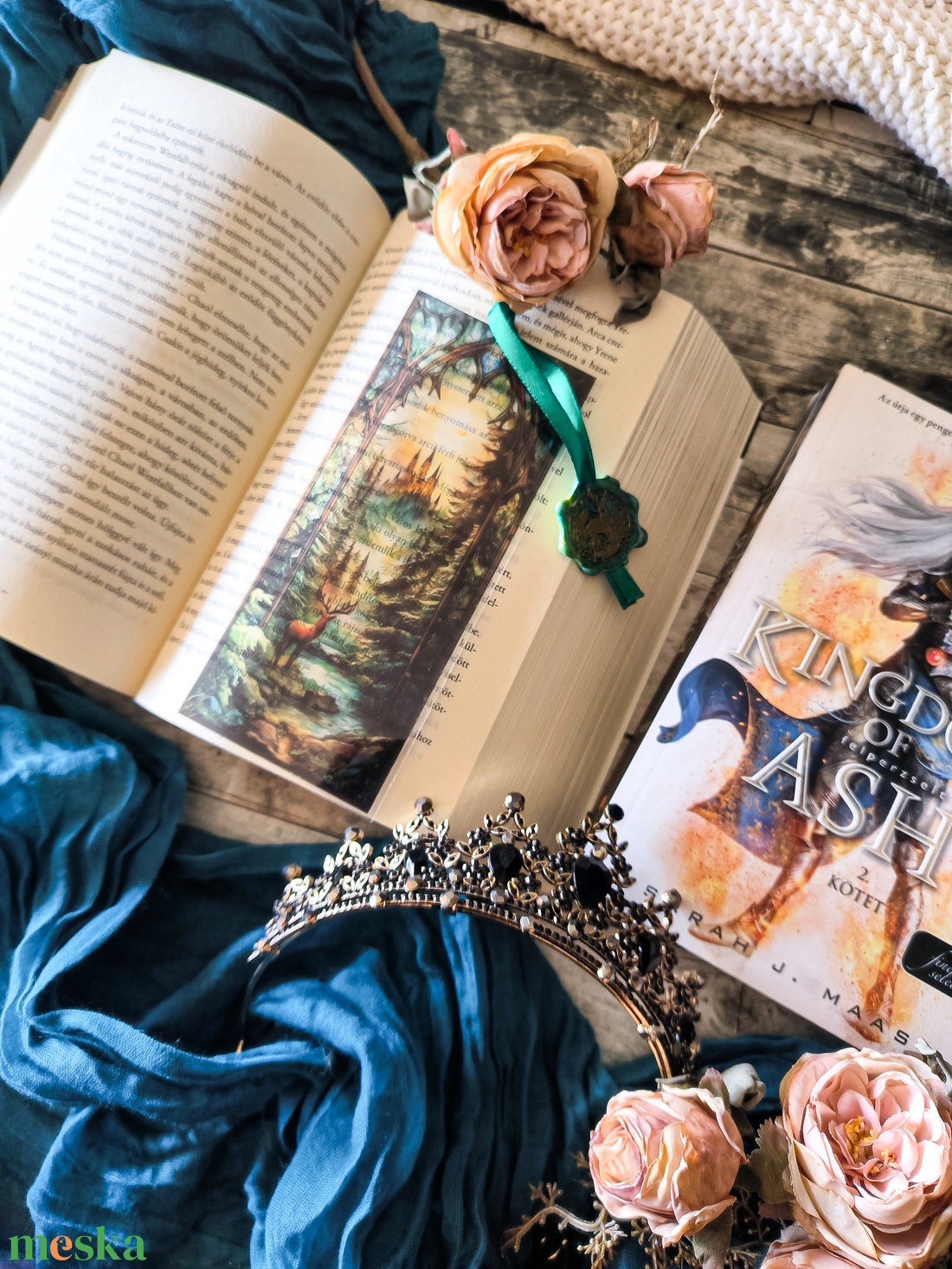 Terrasen öröksége - Throne of Glass ólomüveg könyvjelző - könyv & zene - könyvjelző - Meska.hu