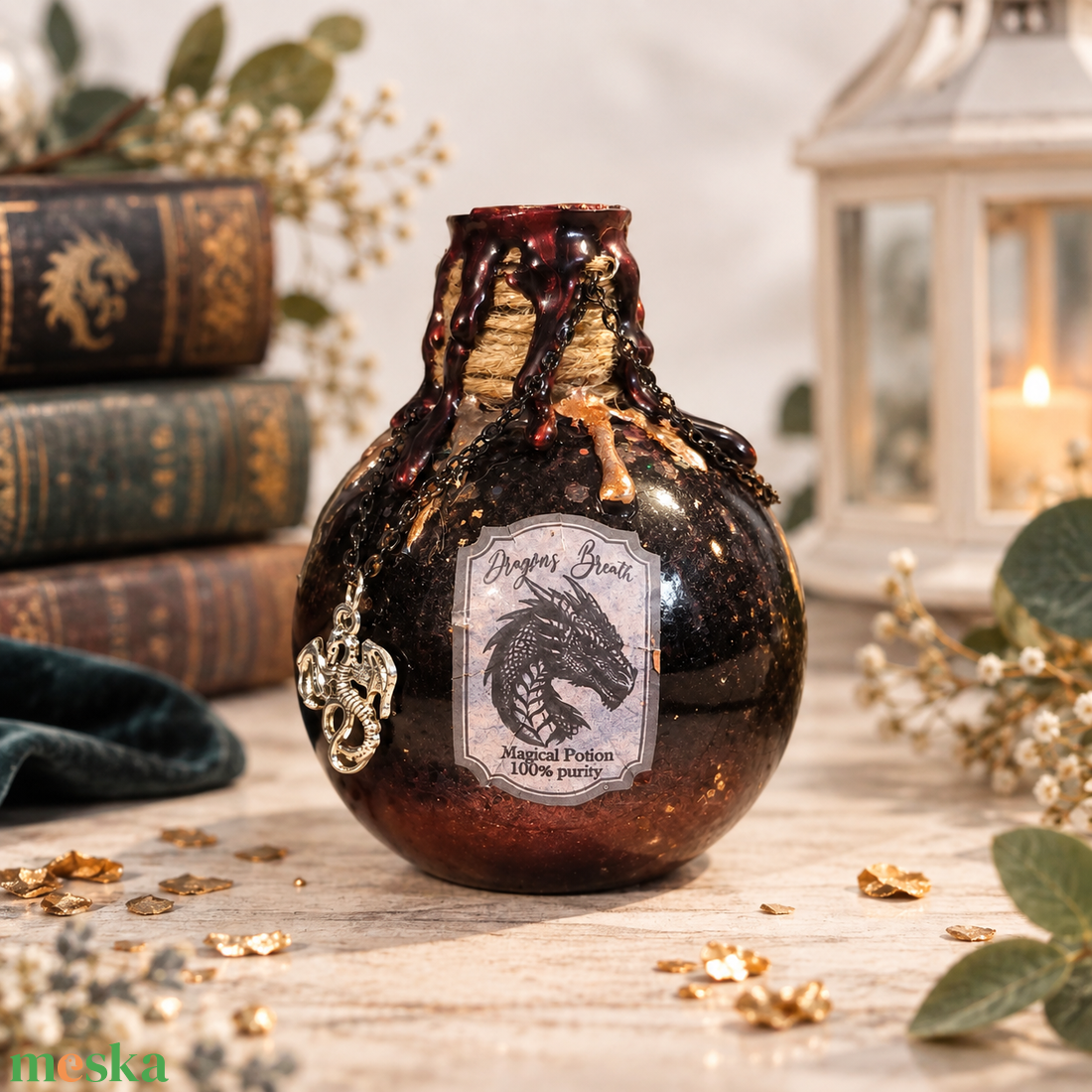 Dragons Breath Sárkánylehellet - bájital - otthon & életmód - dekoráció - asztal és polc dekoráció - díszüveg - Meska.hu