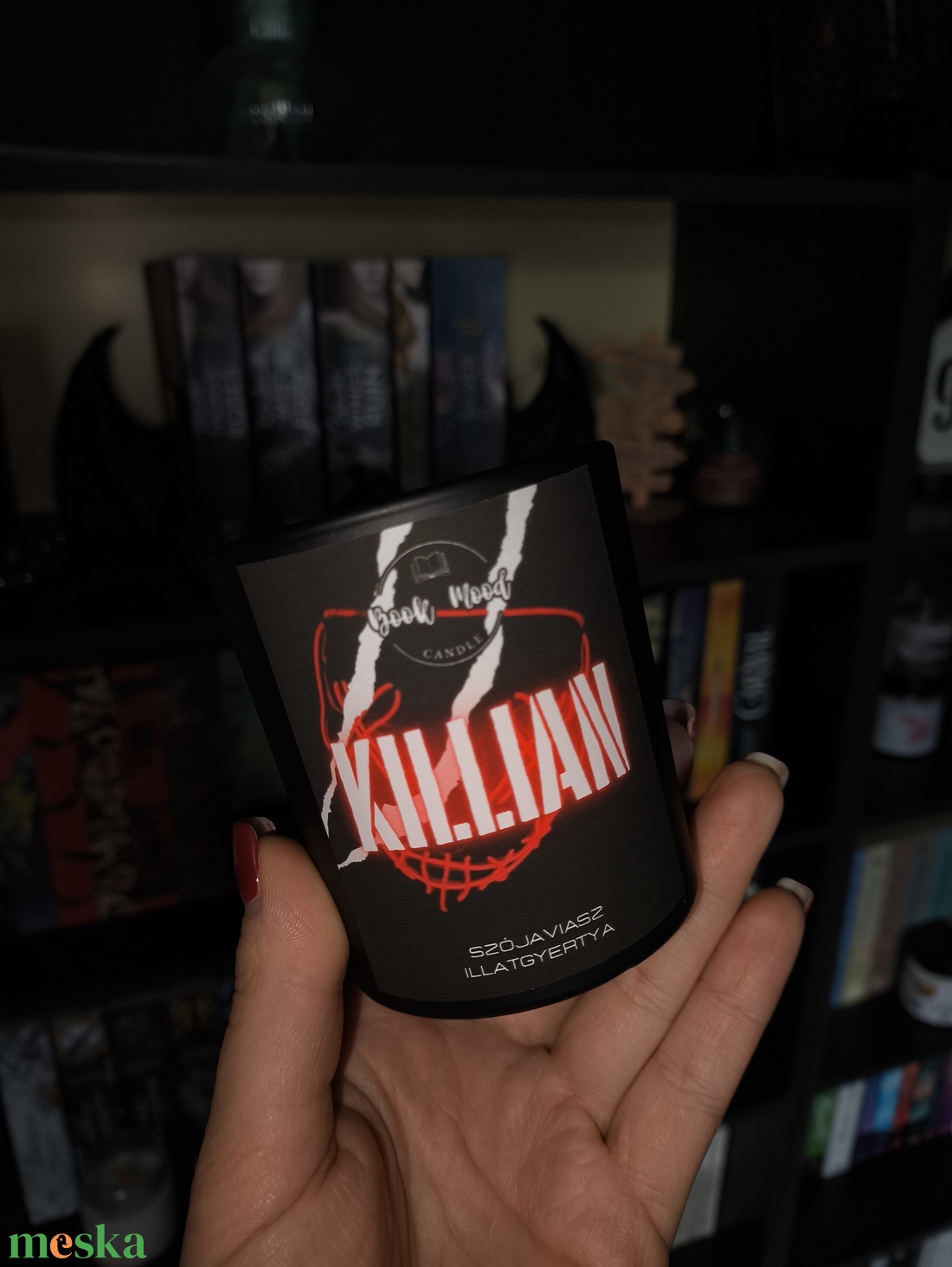 Killian/Smells like Dark Romance szójaviasz gyertya  - kellékek & szerszámok - dekorációs kellékek - dekorációs gyertya - Meska.hu
