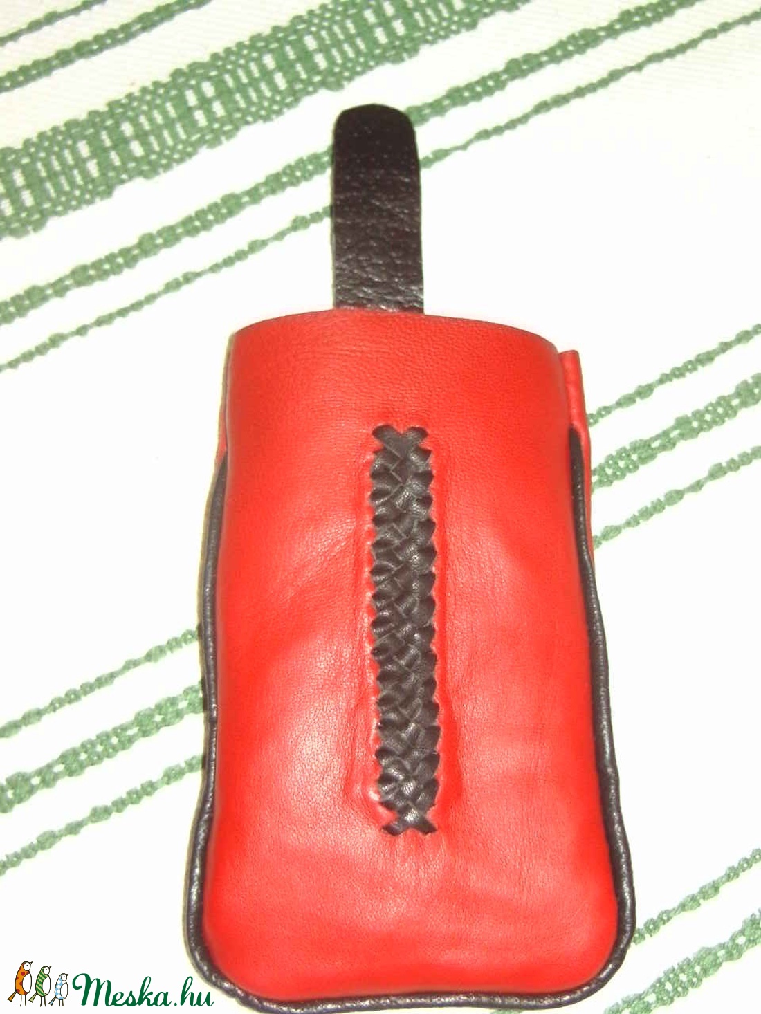 Piros-fekete telefontartó - táska & tok - pénztárca & más tok - telefontok - Meska.hu