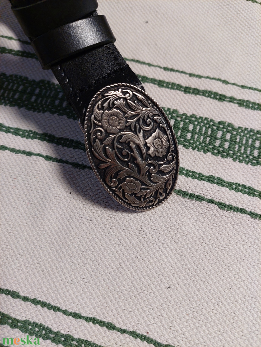 Virágos csatos öv - ruha & divat - öv & övcsat - öv - Meska.hu