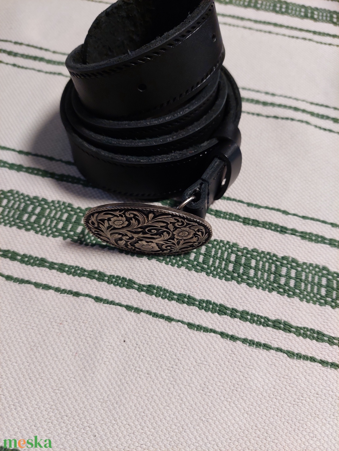 Virágos csatos öv - ruha & divat - öv & övcsat - öv - Meska.hu