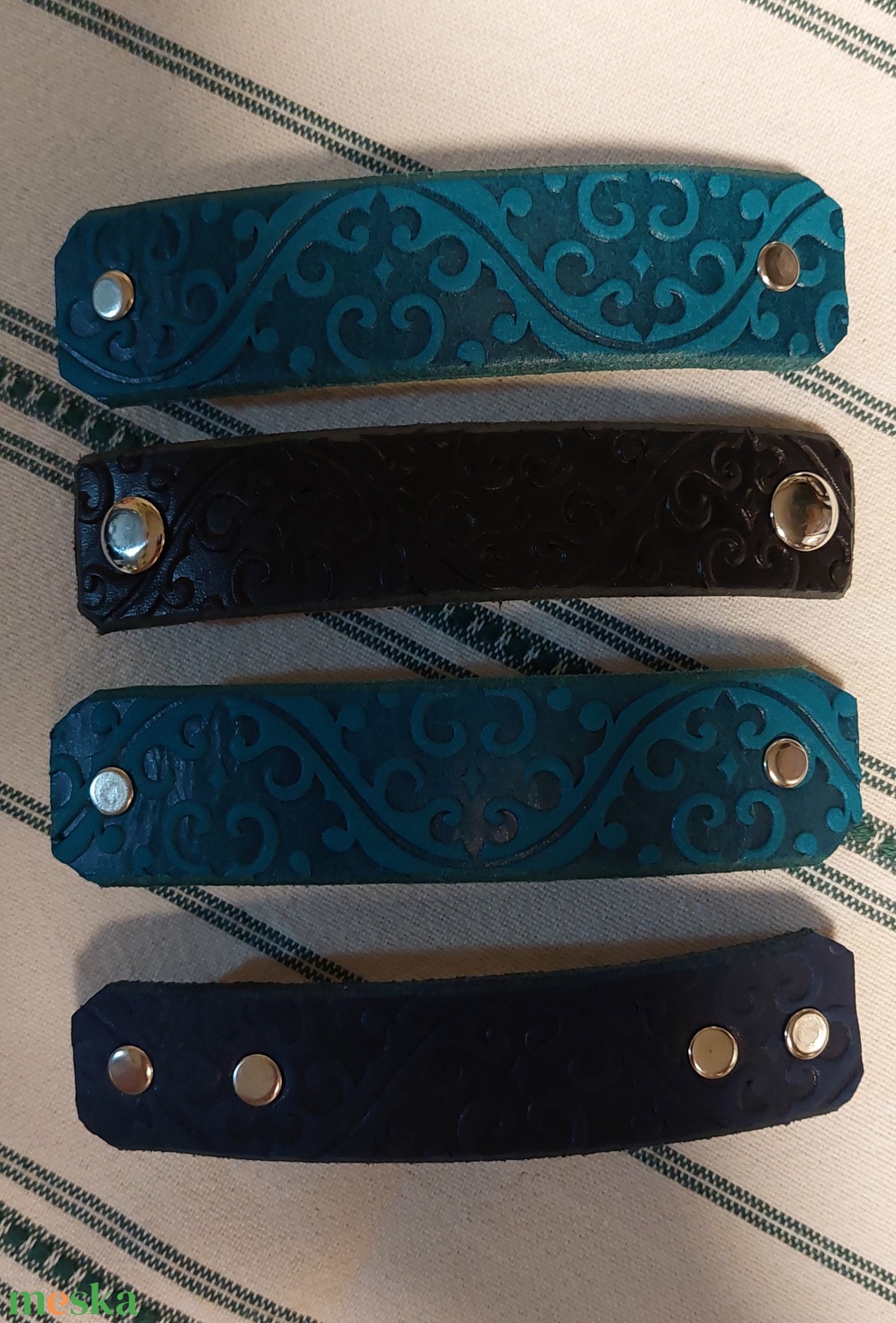 Hullámok tengere mintás hajcsatok - ruha & divat - hajdísz & hajcsat - hajcsat & hajtű - Meska.hu