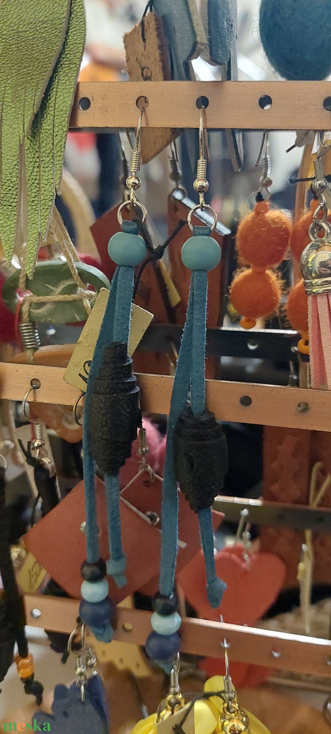 Kékség fülbevaló - ékszer - fülbevaló - lógó fülbevaló - Meska.hu