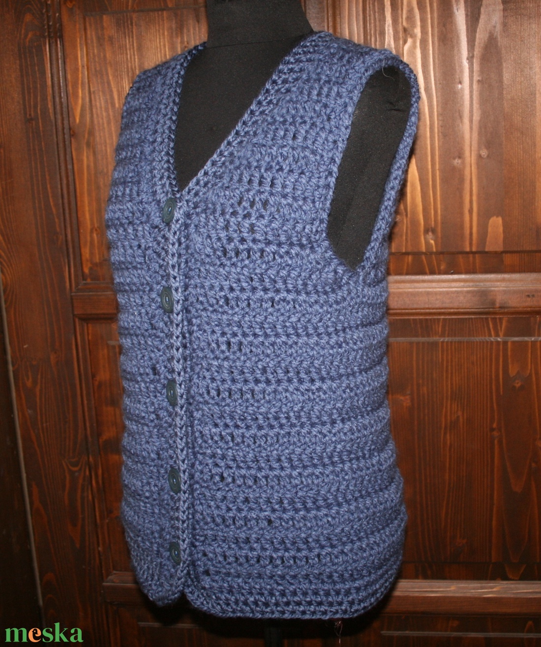 horgolt mellény s-es - ruha & divat - női ruha - mellény - Meska.hu