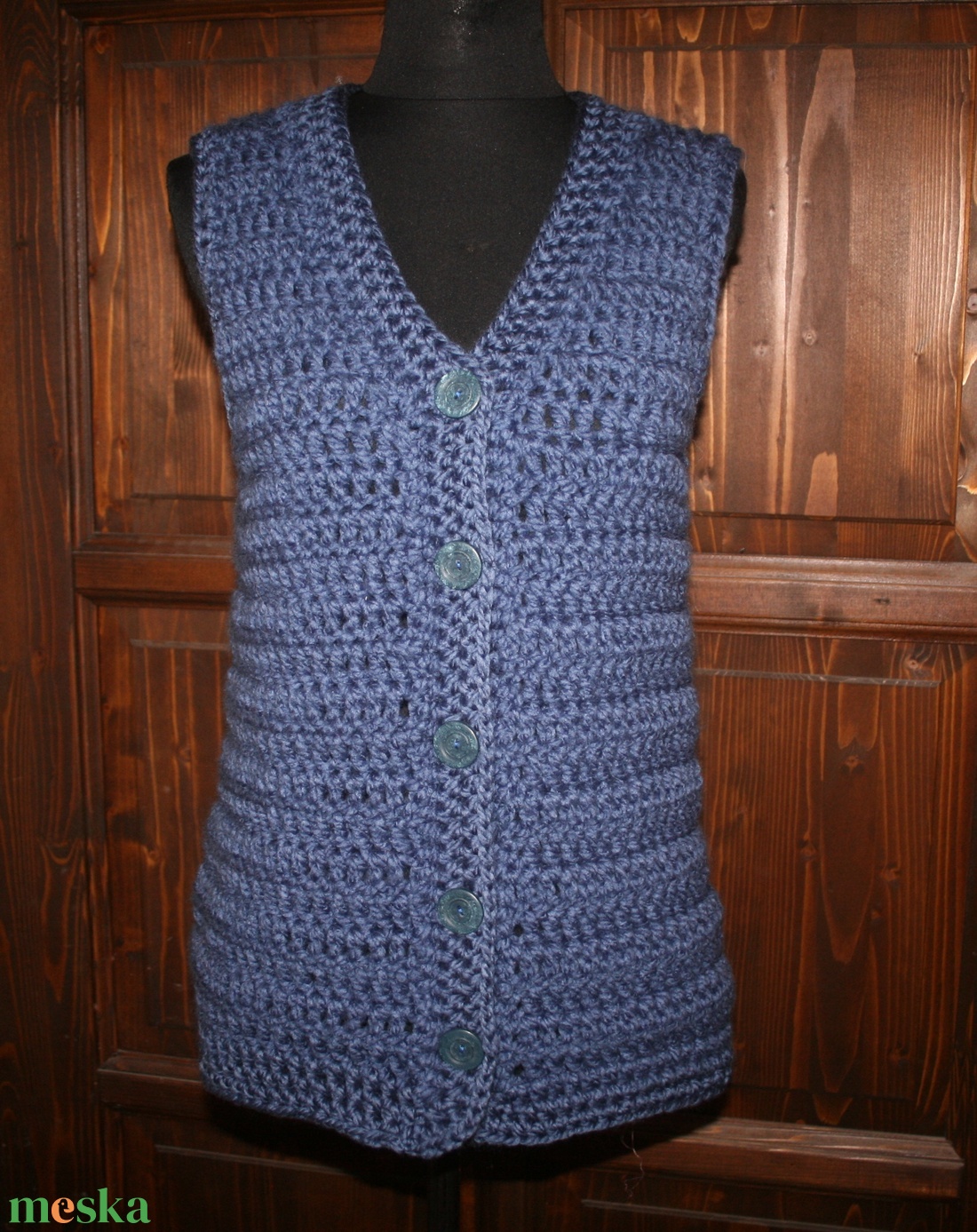 horgolt mellény s-es - ruha & divat - női ruha - mellény - Meska.hu