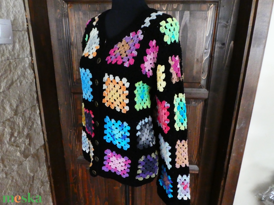 horgolt kardigán s-m-es - ruha & divat - női ruha - kardigánok - Meska.hu