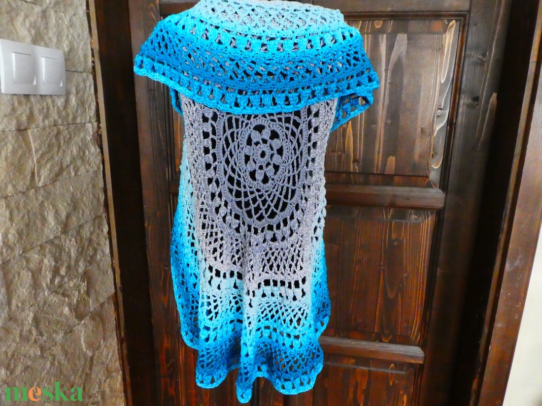 horgolt mellény s-m-es - ruha & divat - női ruha - mellény - Meska.hu