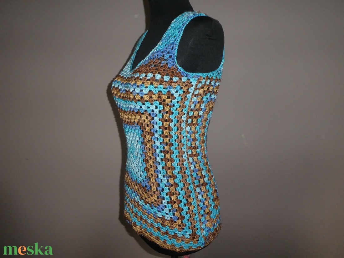 horgolt felső s-es  - ruha & divat - női ruha - mellény - Meska.hu