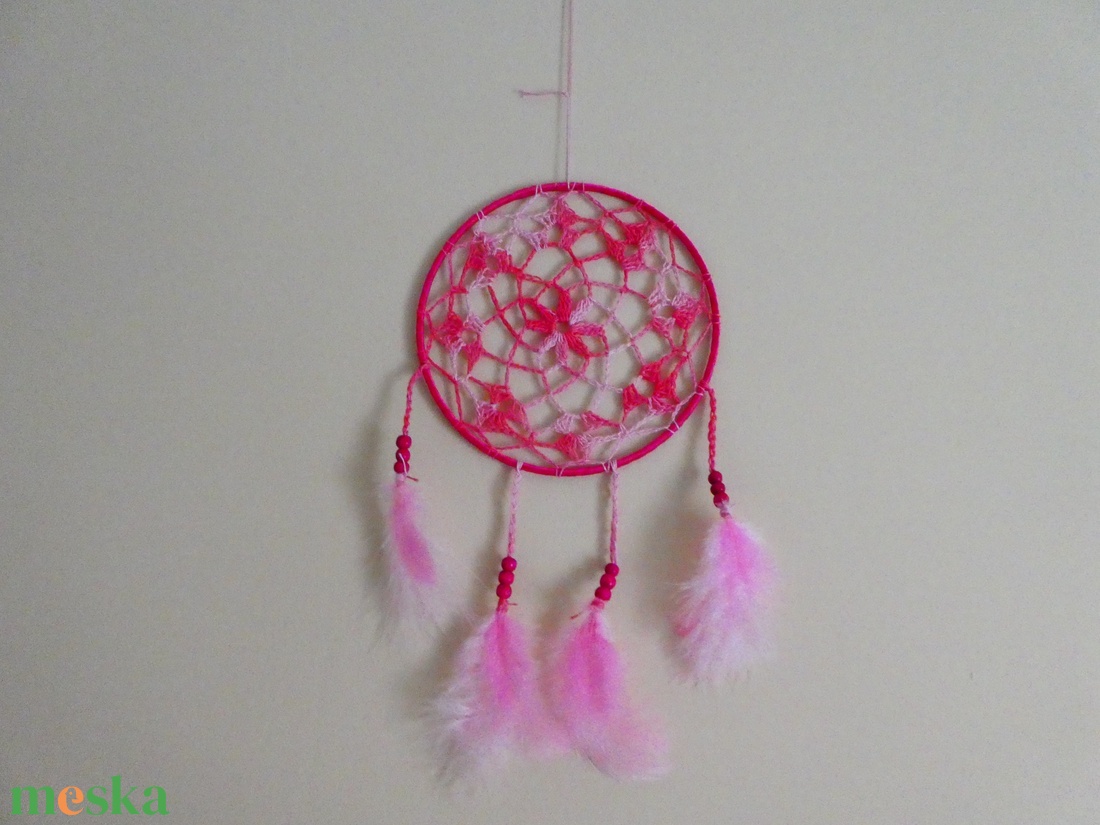 horgolt álomfogó álomcsapda  - otthon & életmód - dekoráció - fali és függő dekoráció - álomfogó - Meska.hu