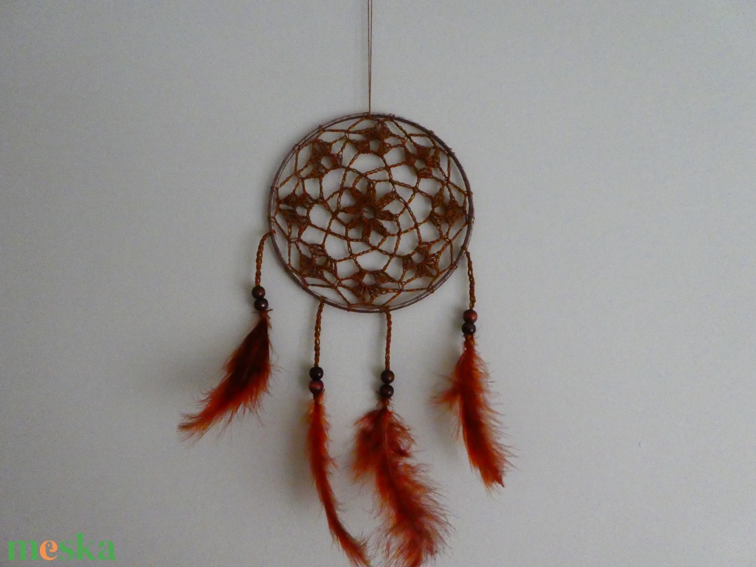 horgolt álomfogó álomcsapda  - otthon & életmód - dekoráció - fali és függő dekoráció - álomfogó - Meska.hu