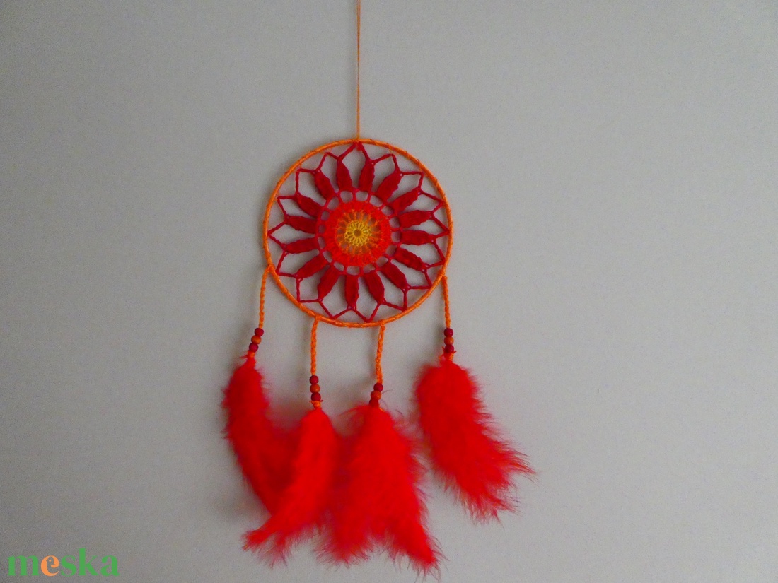 horgolt álomfogó álomcsapda  - otthon & életmód - dekoráció - fali és függő dekoráció - álomfogó - Meska.hu
