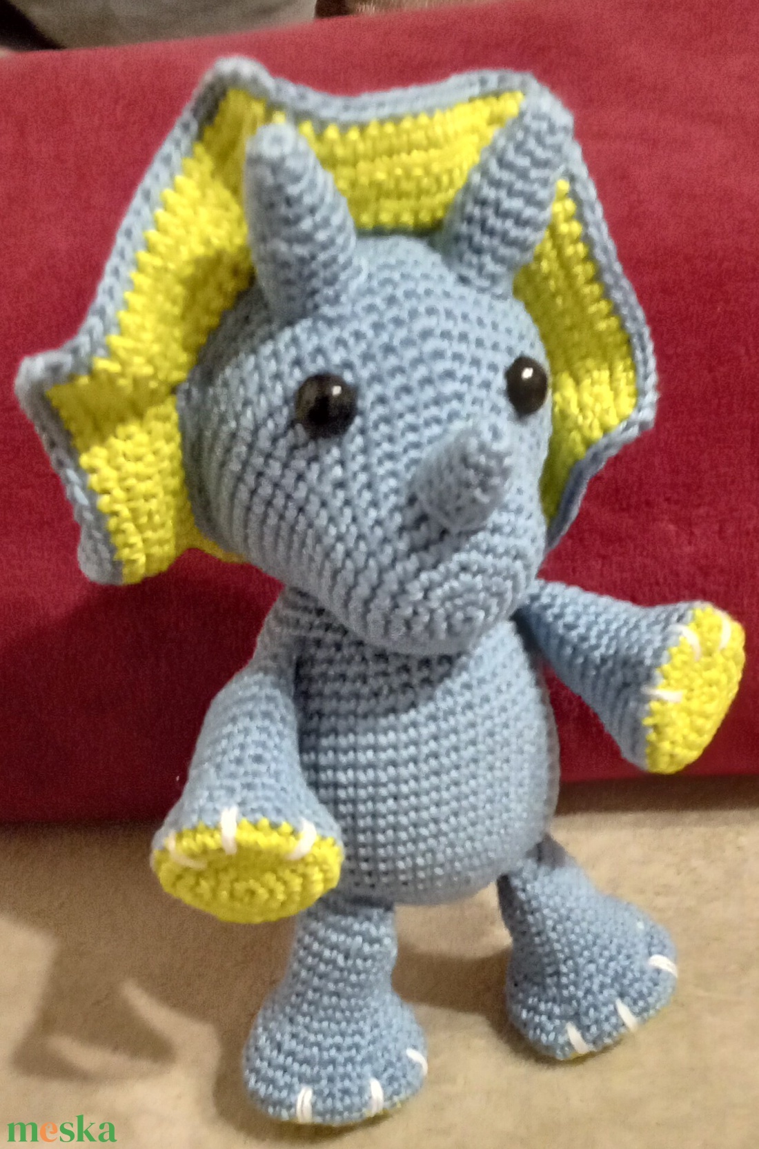 Triceratops - játék & sport - plüssállat & játékfigura - plüss dínók - Meska.hu