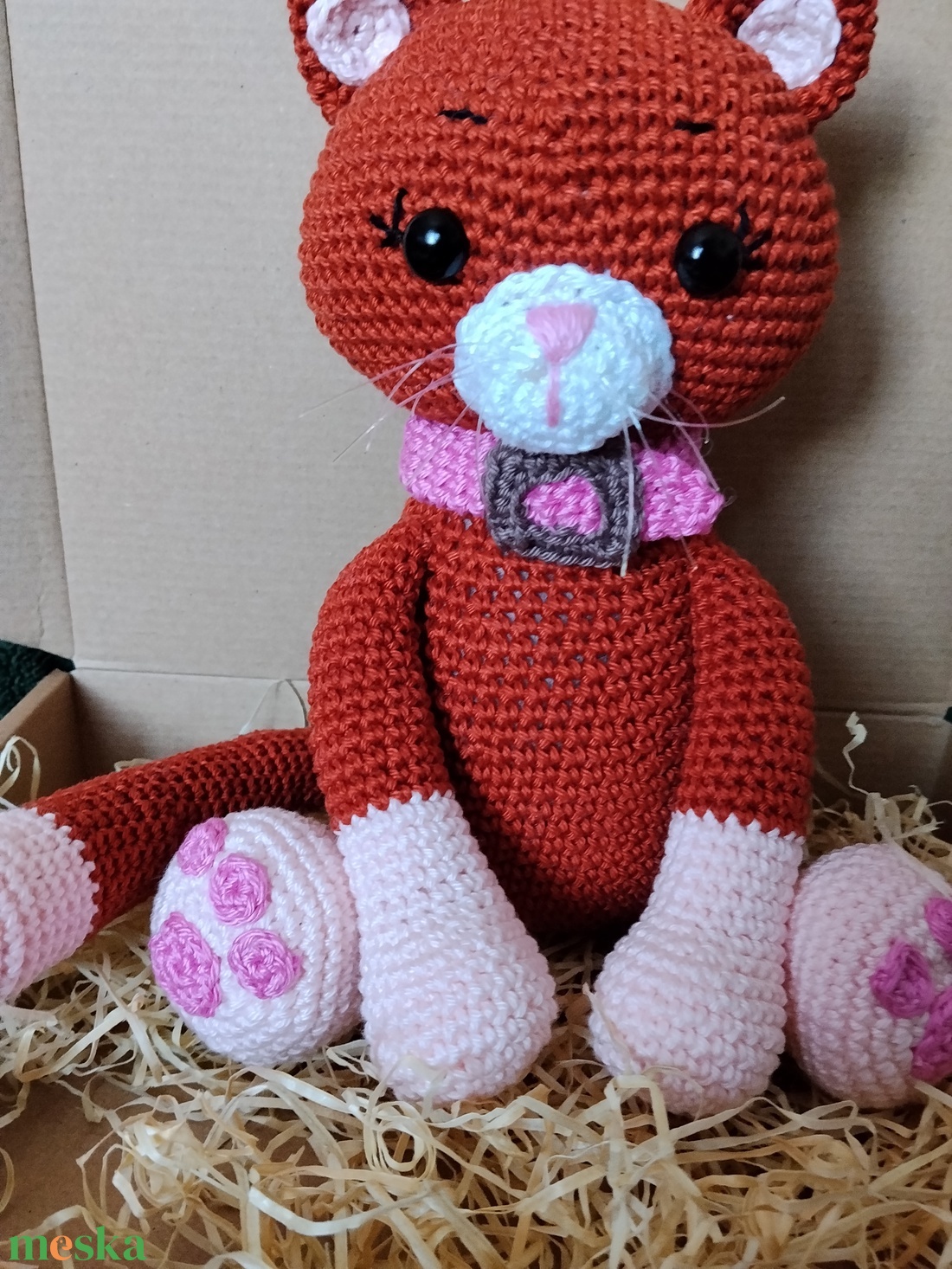 Horgolt Cica  - játék & sport - plüssállat & játékfigura - cica - Meska.hu