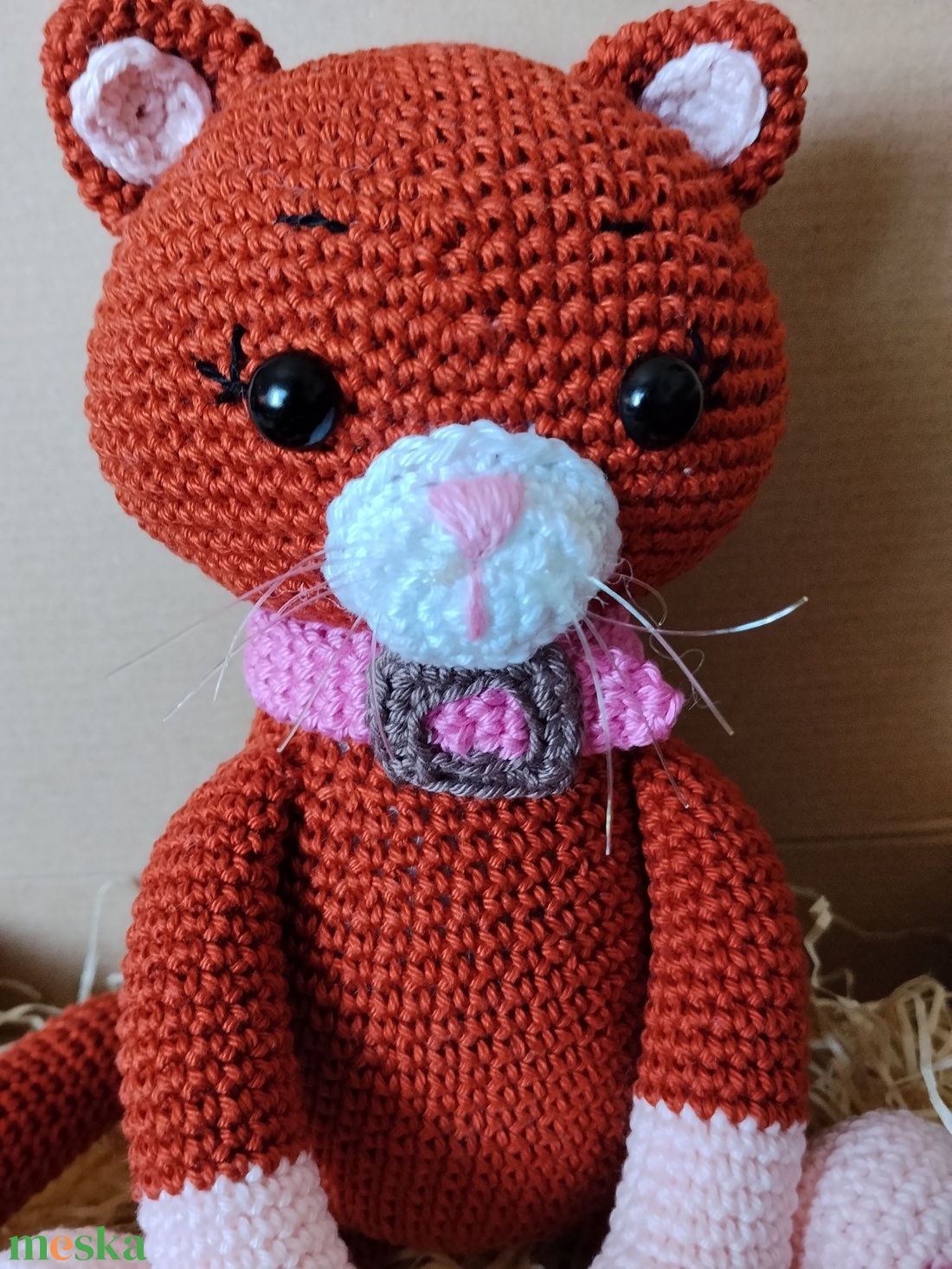 Horgolt Cica  - játék & sport - plüssállat & játékfigura - cica - Meska.hu