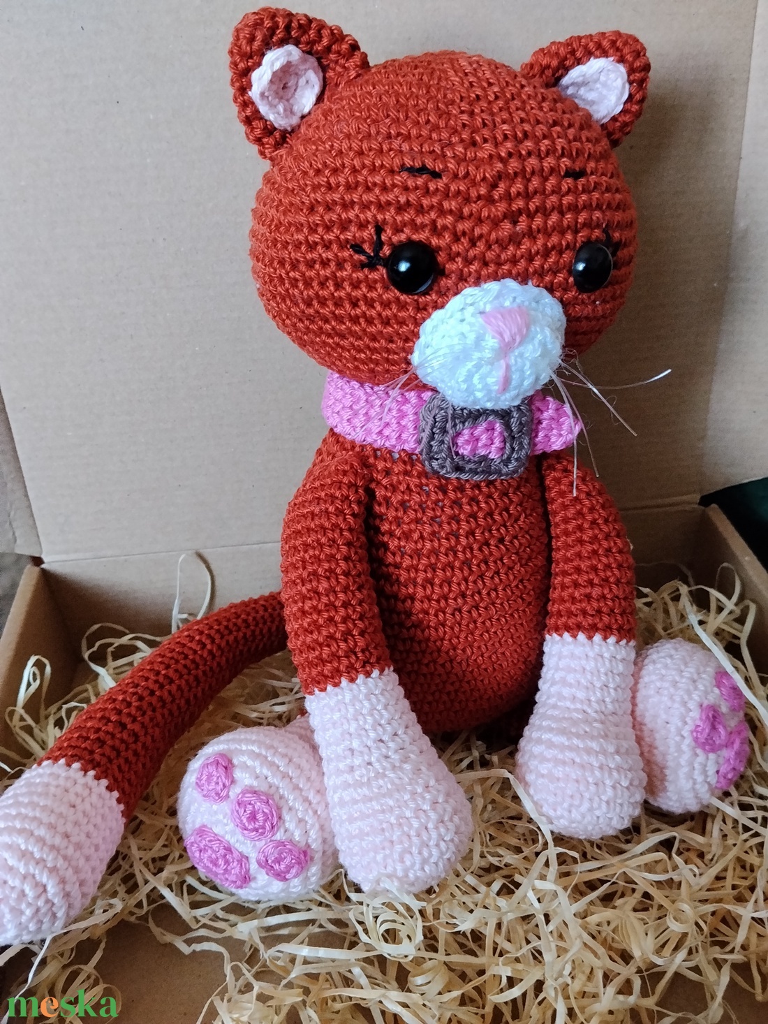 Horgolt Cica  - játék & sport - plüssállat & játékfigura - cica - Meska.hu