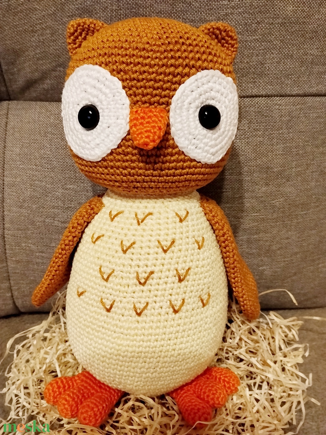 Horgolt bagoly  - játék & sport - plüssállat & játékfigura - bagoly - Meska.hu