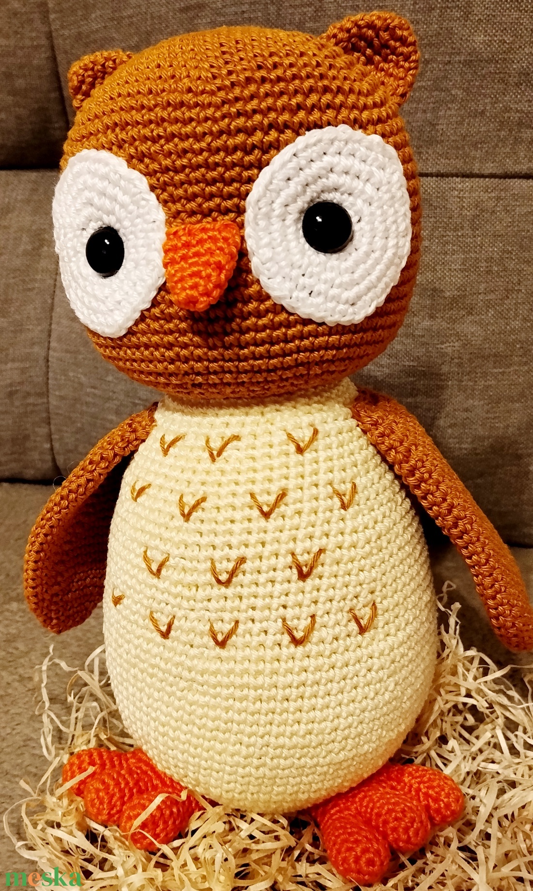 Horgolt bagoly  - játék & sport - plüssállat & játékfigura - bagoly - Meska.hu