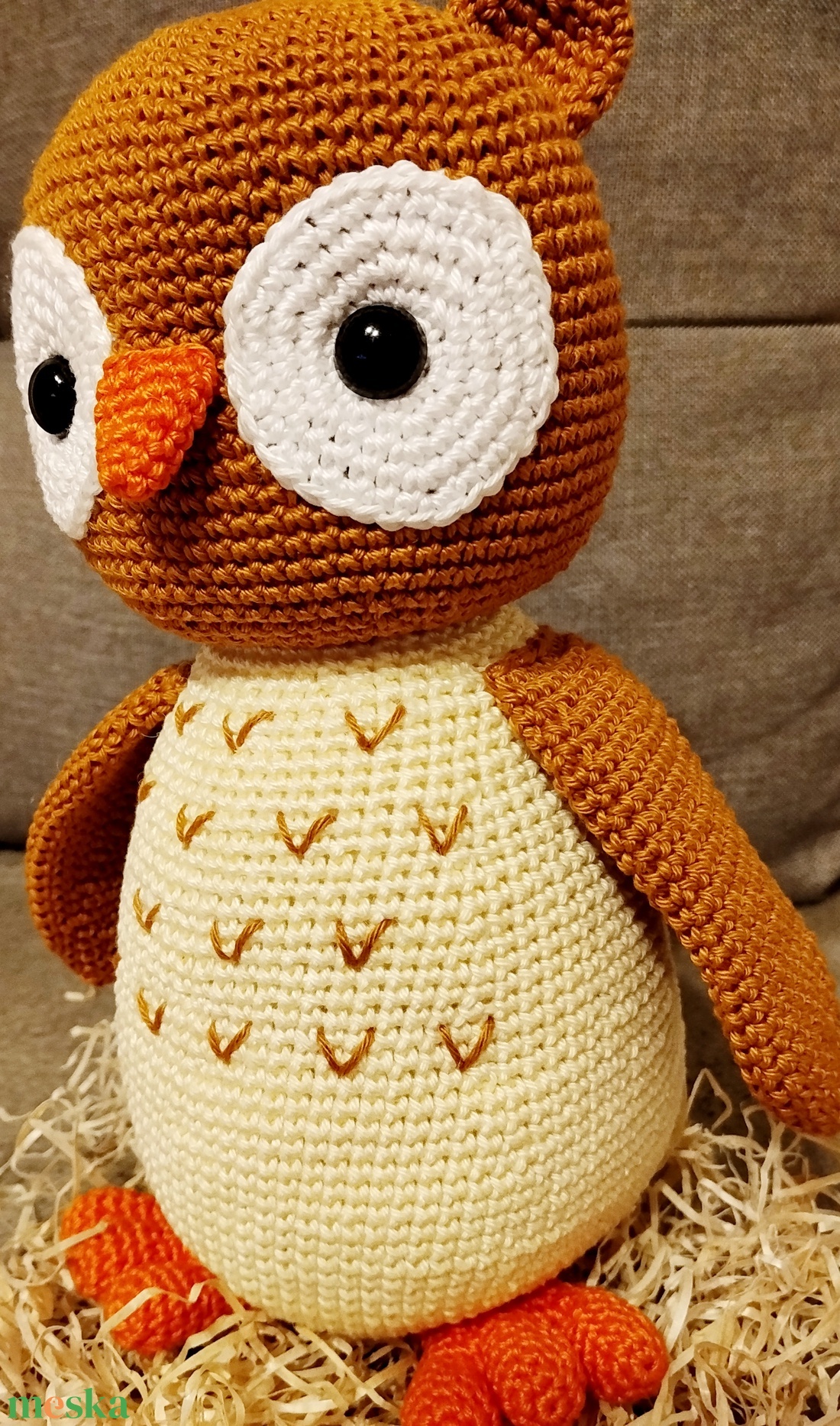 Horgolt bagoly  - játék & sport - plüssállat & játékfigura - bagoly - Meska.hu