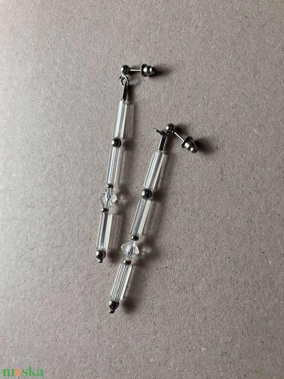 Linea fülbevaló - ékszer - fülbevaló - lógó fülbevaló - Meska.hu