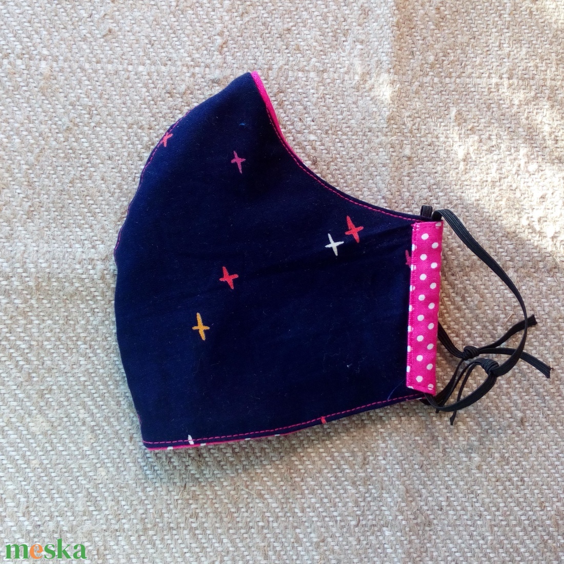 PINK PÖTTYÖS - fregoli arcmaszk - ruha & divat - maszk, arcmaszk - Meska.hu