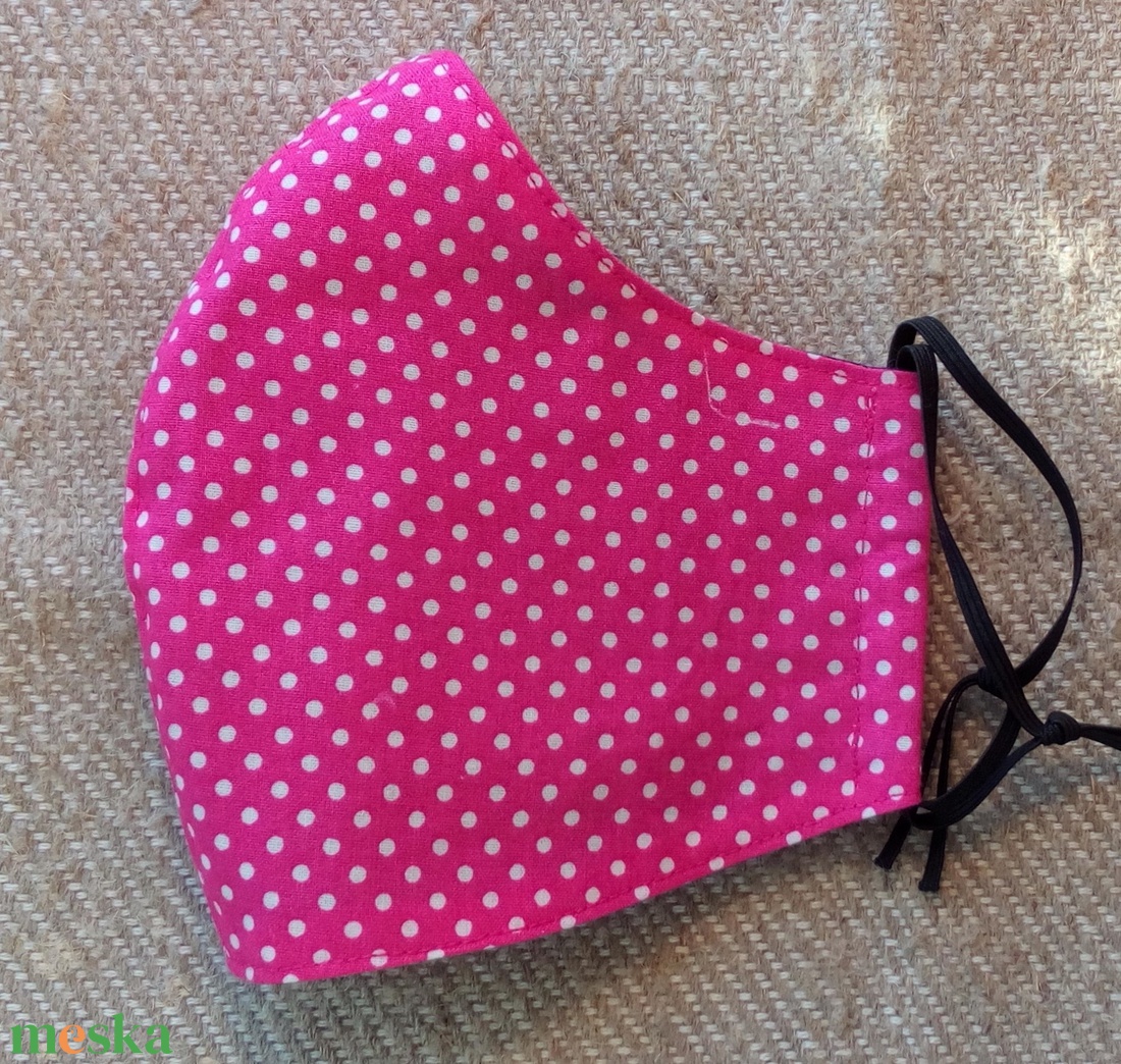 PINK PÖTTYÖS - fregoli arcmaszk - ruha & divat - maszk, arcmaszk - Meska.hu