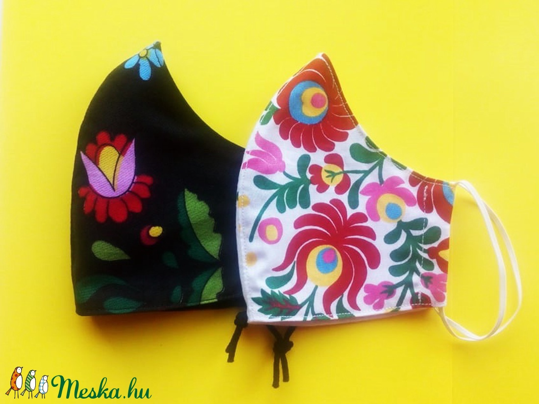 2 db MATYÓ mintás NŐI (kisebb) méretű pamut maszk -  - Meska.hu