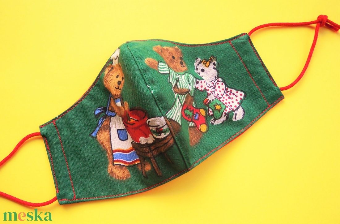 MACIS karácsonyi maszk - S méretű 100% pamut - ruha & divat - maszk, arcmaszk - gyerek - Meska.hu