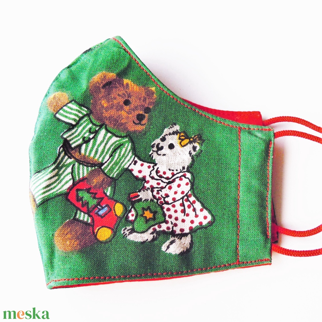 MACIS karácsonyi maszk - S méretű 100% pamut - ruha & divat - maszk, arcmaszk - gyerek - Meska.hu