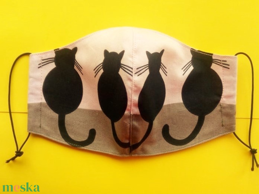 Cicás arcmaszk pamutból - női méret - ruha & divat - maszk, arcmaszk - Meska.hu