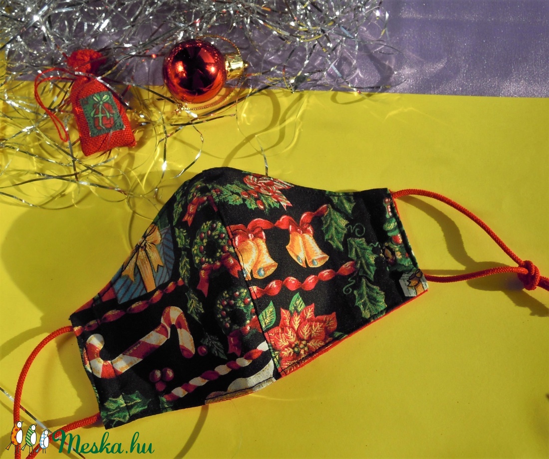 3 db karácsonyi, családi - minőségi pamut maszk - M, S, XS  méretben, kedvezménnyel - női - női - Meska.hu