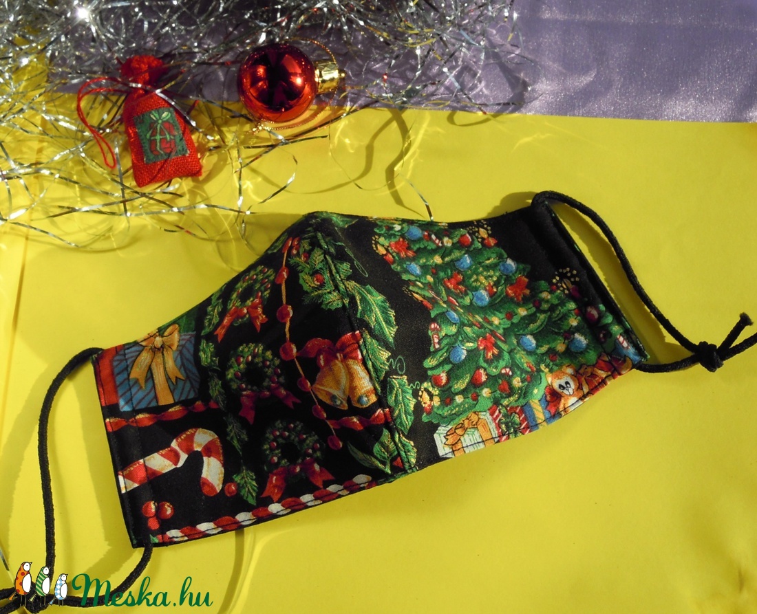 3 db karácsonyi, családi - minőségi pamut maszk - M, S, XS  méretben, kedvezménnyel - női - női - Meska.hu