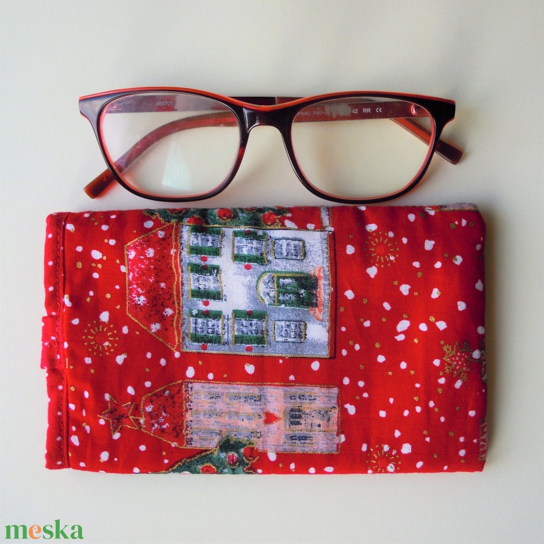 Karácsonyi házikós szemüvegtok, mobiltok, bármitartó - táska & tok - pénztárca & más tok - telefontok - Meska.hu
