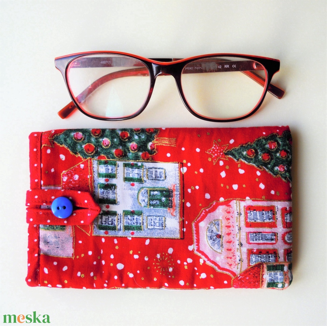 Karácsonyi házikós szemüvegtok, mobiltok, bármitartó - táska & tok - pénztárca & más tok - telefontok - Meska.hu