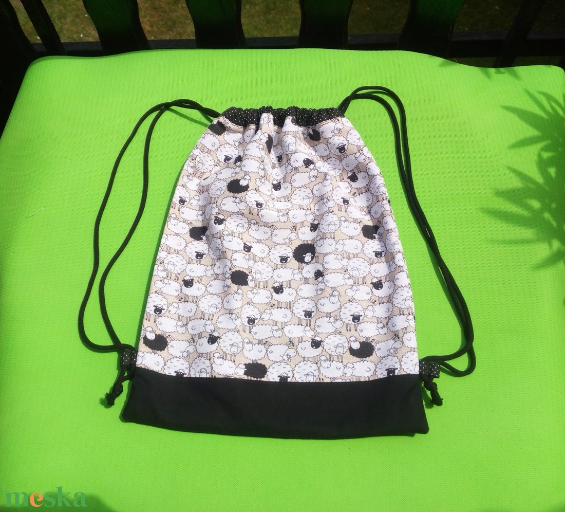 Barikás gymbag, hátizsák, tornazsák 100% pamut  - táska & tok - hátizsák - tornazsák, gymbag - Meska.hu