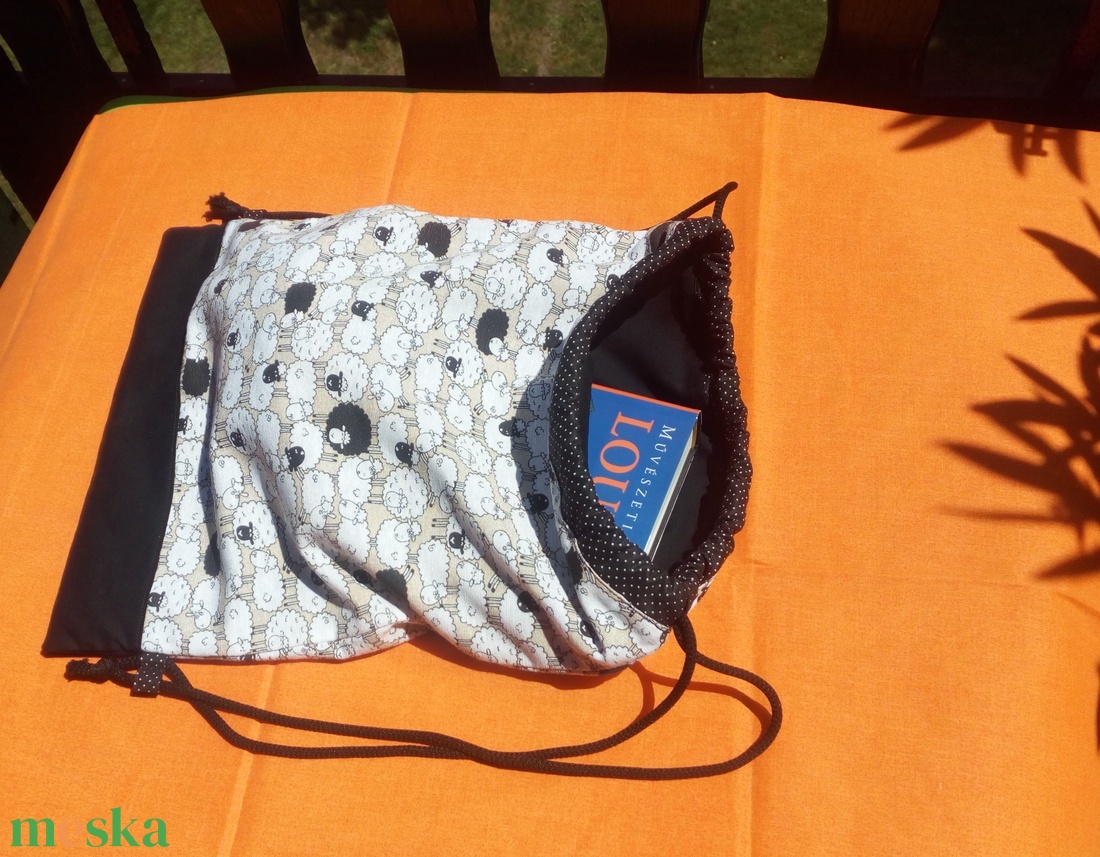 Barikás gymbag, hátizsák, tornazsák 100% pamut  - táska & tok - hátizsák - tornazsák, gymbag - Meska.hu