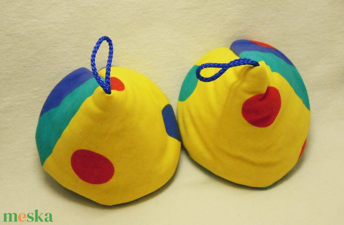 Vidám sárga, pöttyök, csíkok - edényfogó  - otthon & életmód - konyhafelszerelés, tálalás - konyhai textil - edényfogó & edényfedő - Meska.hu