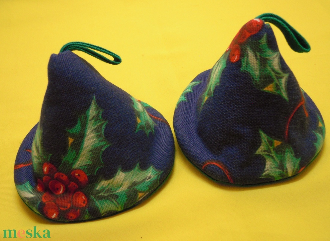 Piros bogyós magyal - edényfogó  - otthon & életmód - konyhafelszerelés, tálalás - konyhai textil - edényfogó & edényfedő - Meska.hu