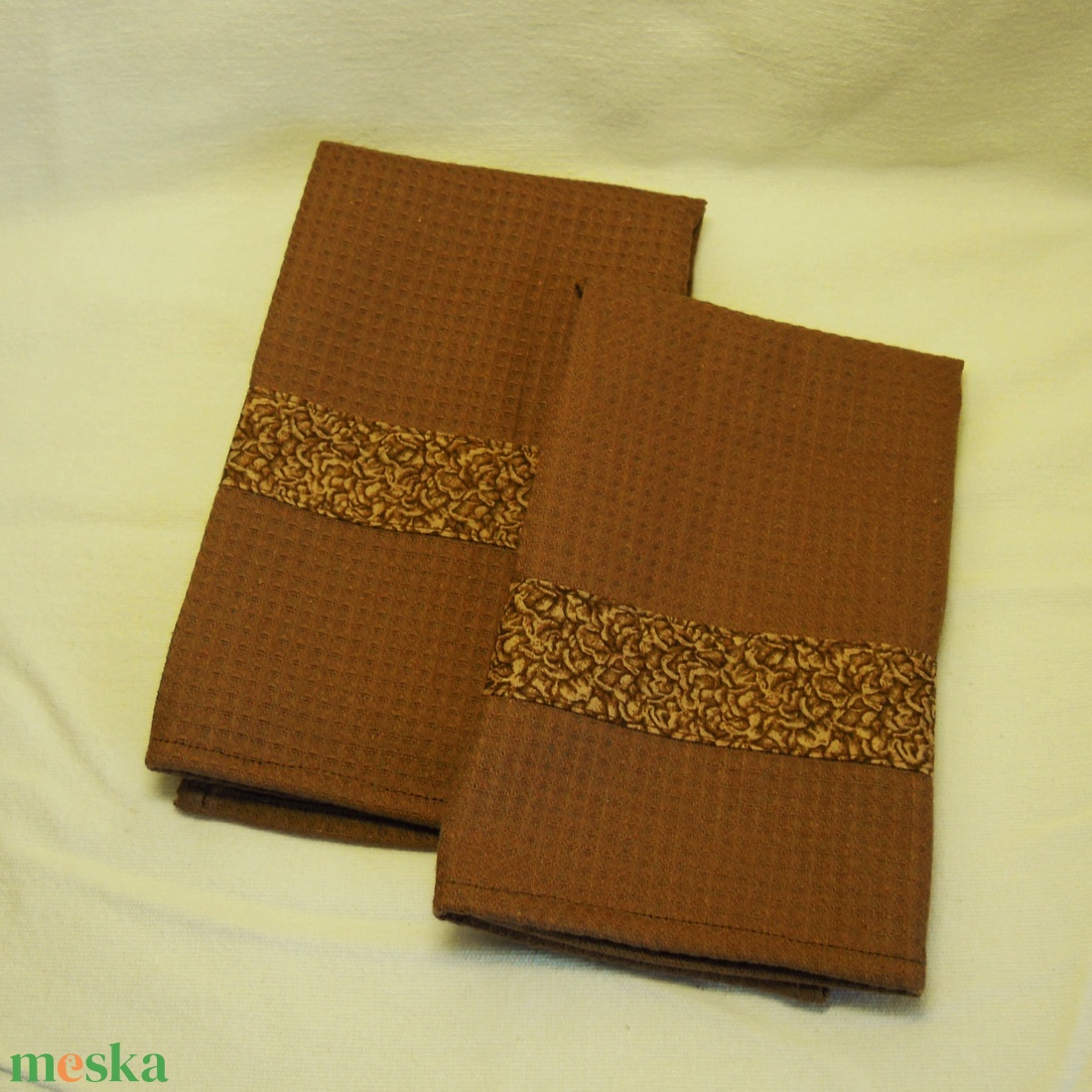 Barna waffle konyharuha, törlőruha 2 db-os - otthon & életmód - konyhafelszerelés, tálalás - konyhai textil - konyharuha & törlőkendő - Meska.hu Barna waffle konyharuha, törlőruha 2 db-os - otthon & életmód - konyhafelszerelés, tálalás - konyhai textil - konyharuha & törlőkendő - Meska.hu