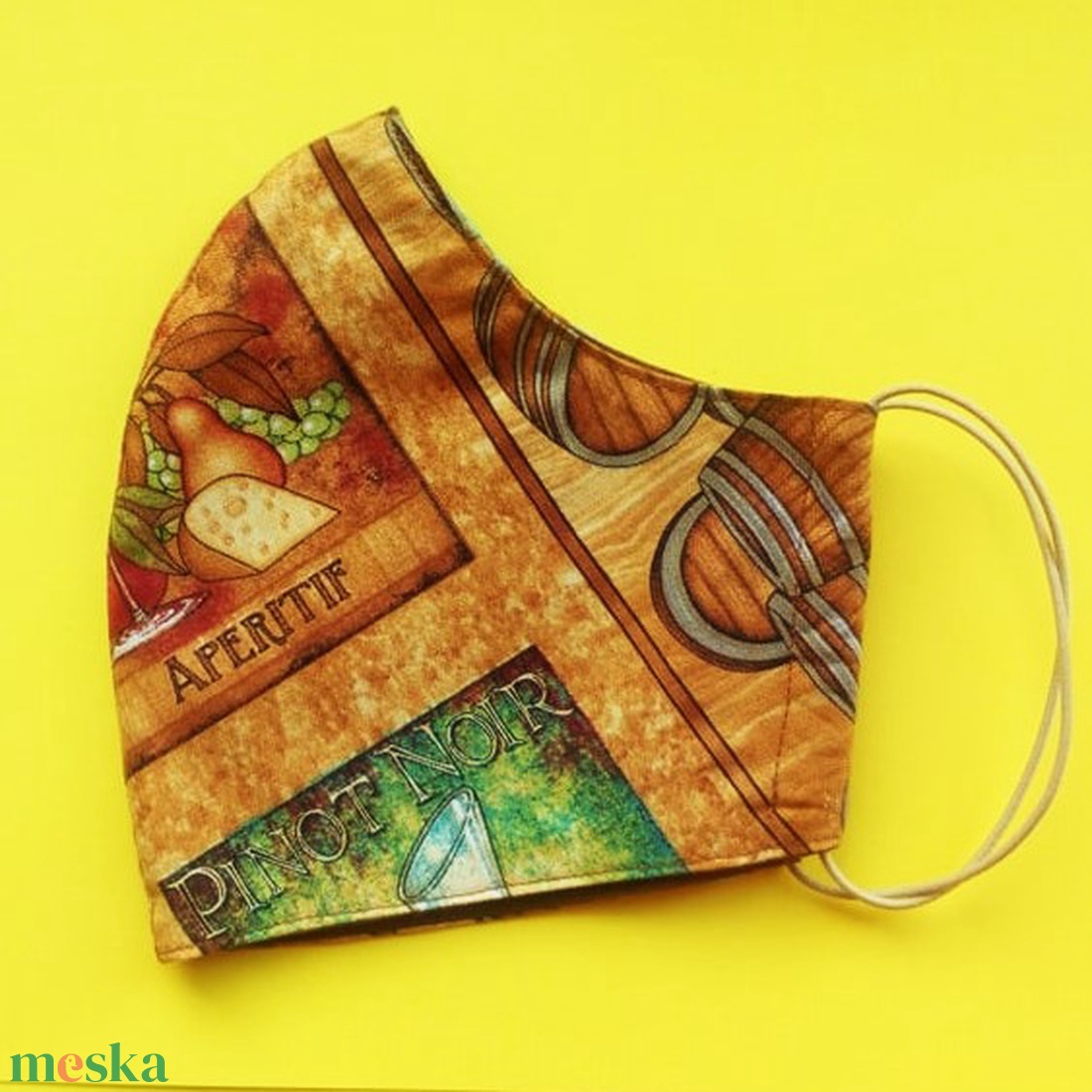 Pinot Noir férfi L méretű maszk 100 % minőségi pamutból - ruha & divat - maszk, arcmaszk - Meska.hu