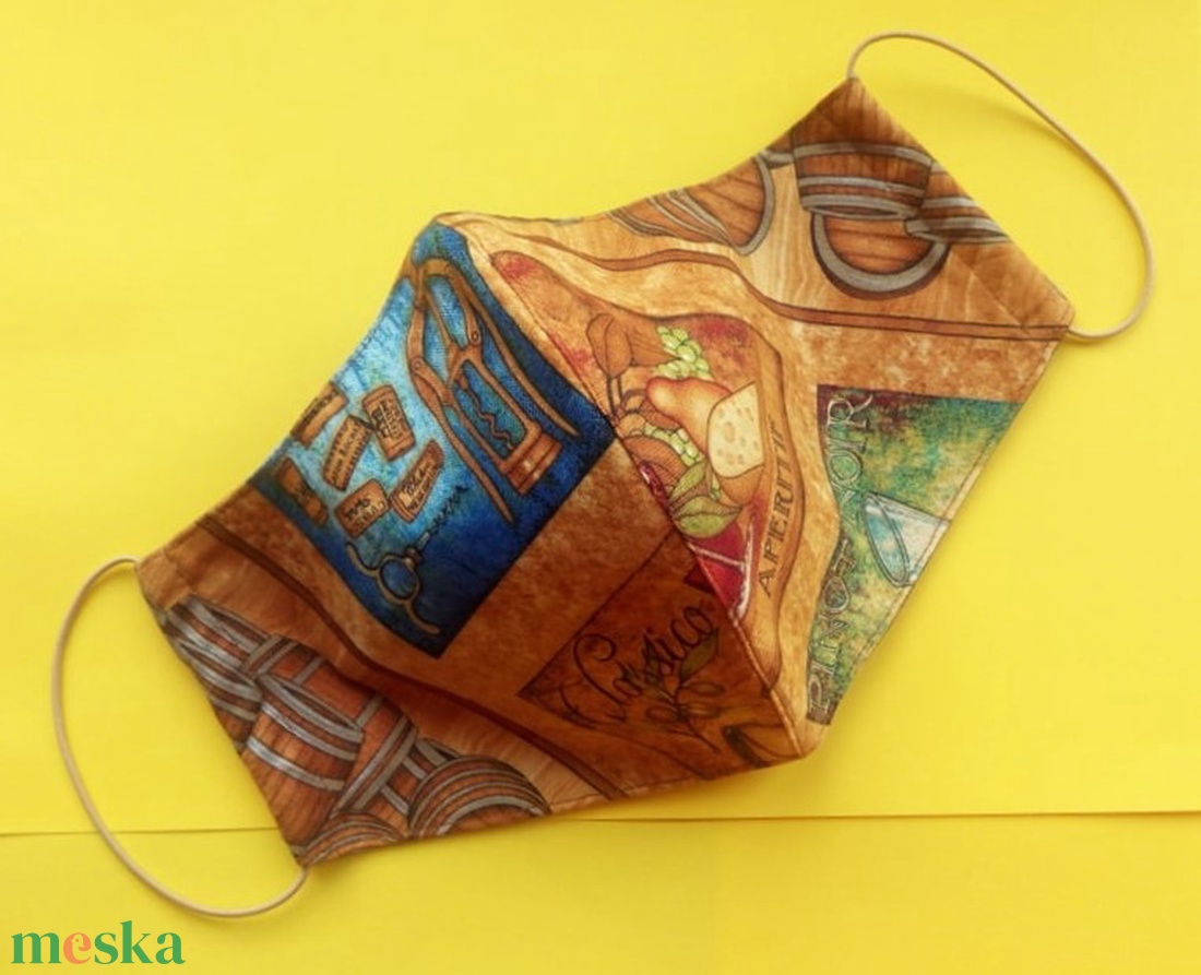 Pinot Noir férfi L méretű maszk 100 % minőségi pamutból - ruha & divat - maszk, arcmaszk - Meska.hu