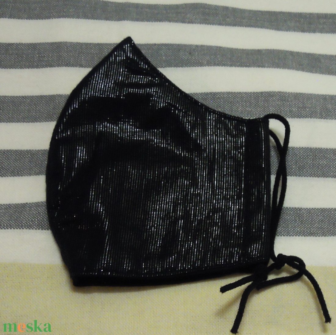 Fekete arcmaszk - M méretben. - ruha & divat - maszk, arcmaszk - Meska.hu