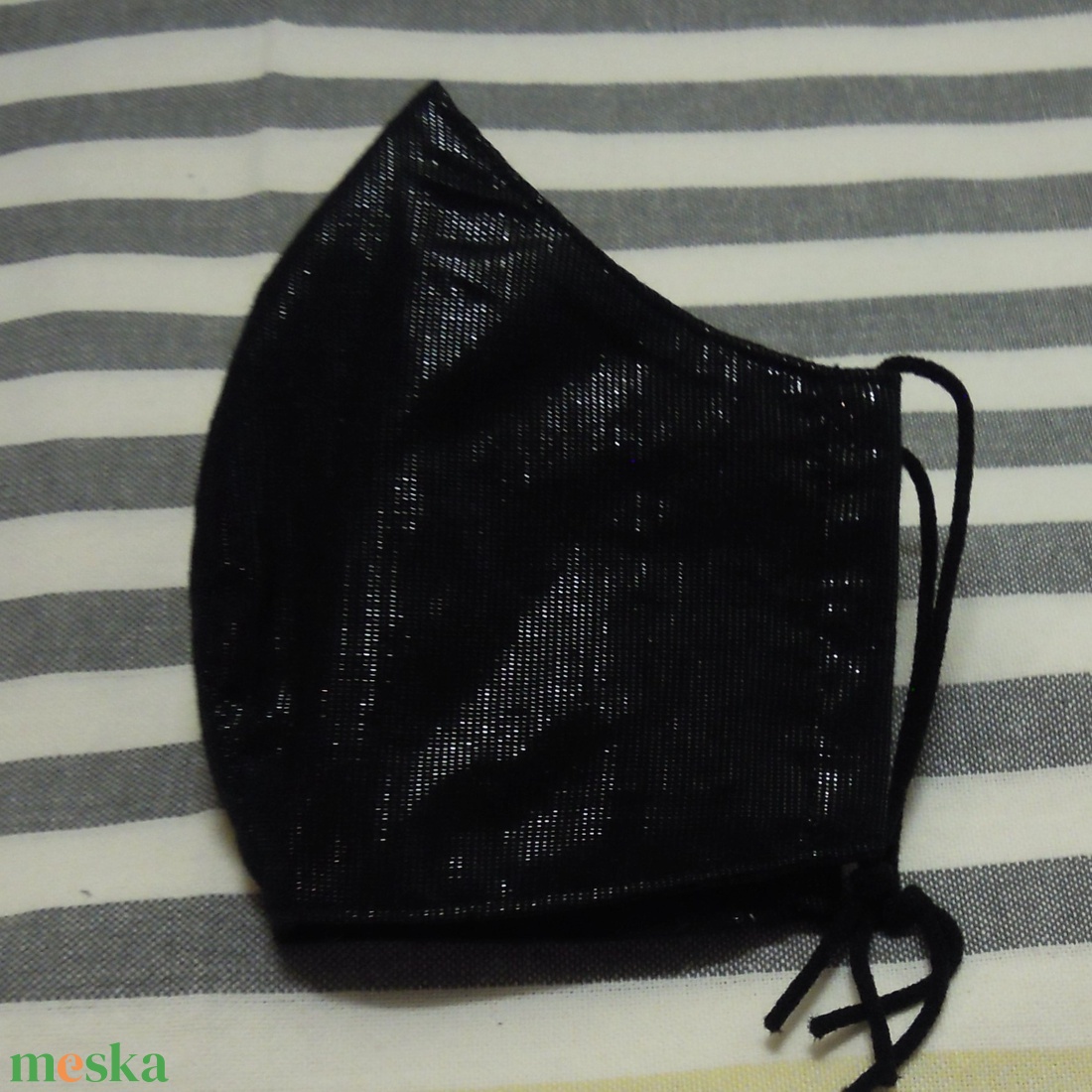 Fekete arcmaszk - M méretben. - ruha & divat - maszk, arcmaszk - Meska.hu