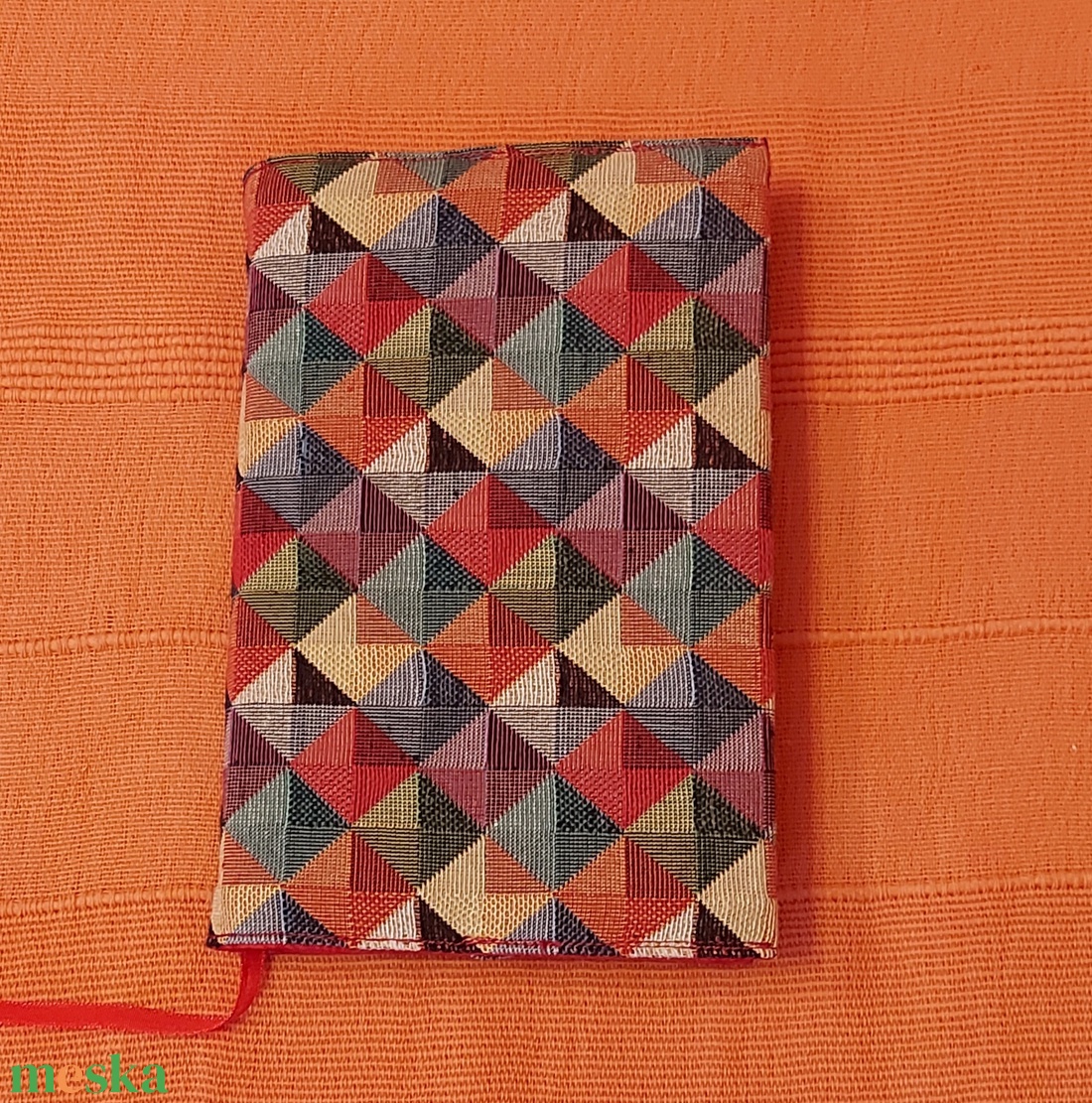 Színes háromszögek - textil könyvborító - könyv & zene - könyvtok - Meska.hu